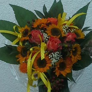 Das Blümchen - Blumen und Mehr: Blumen, Topfpflanzen, Geschenkartikel, Duftkerzen, Raumdüfte, dekorierte Blumenstöcke: Hochzeits-Floristik bunter festlicher Strauß