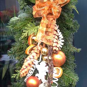 Das Blümchen - Blumen und Mehr: Blumen, Topfpflanzen, Geschenkartikel, Duftkerzen, Raumdüfte, dekorierte Blumenstöcke: Weihnachtsdekoration Tür-Schmuck