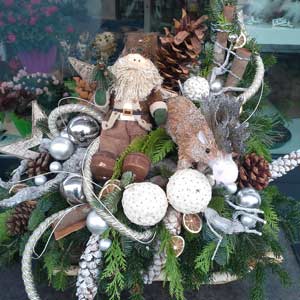 Das Blümchen - Blumen und Mehr: Blumen, Topfpflanzen, Geschenkartikel, Duftkerzen, Raumdüfte, dekorierte Blumenstöcke: saisonale Floristik Weinachten und Advent weihnachtliches Gesteck