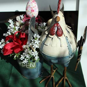Das Blümchen - Blumen und Mehr: Blumen, Topfpflanzen, Geschenkartikel, Duftkerzen, Raumdüfte, dekorierte Blumenstöcke: Dekorationsatikel zu Ostern Gockelhahn